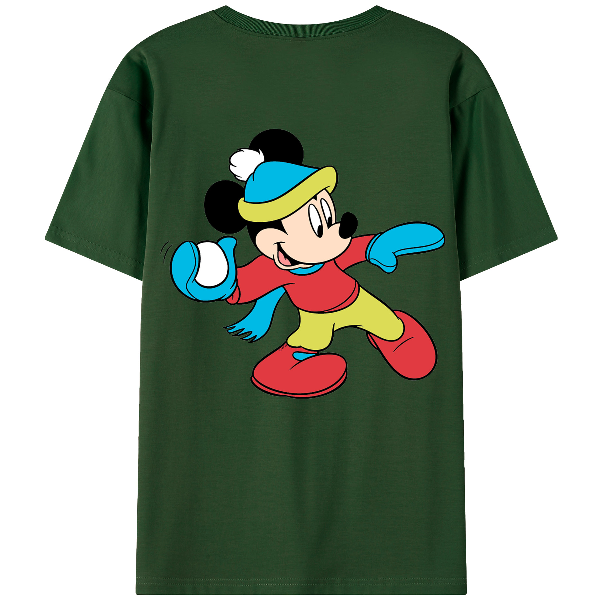 （画像用） ミッキーマウス Mickey Mouse 綿100％半袖Tシャツ（背面プリント）